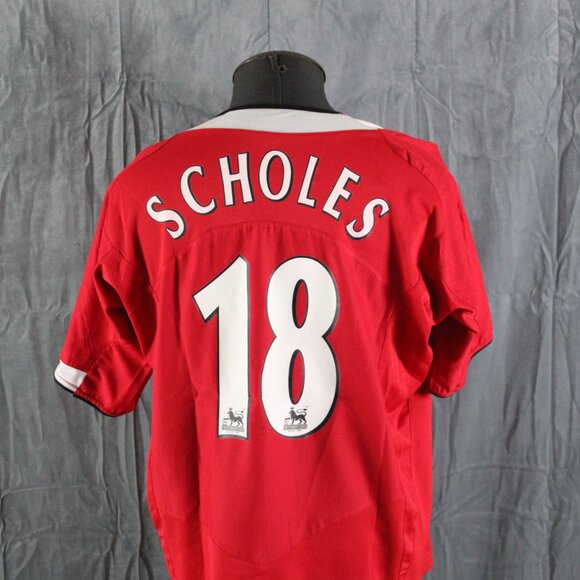 Manchester United Jersey (Retro) - Paul Scholes 18 2004 Home Jersey - Men's XL - Picture 7 of 10